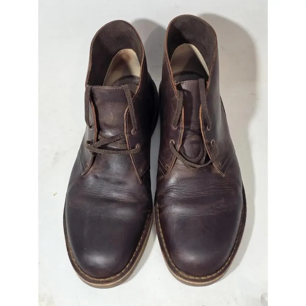 Clarks desert busacre boots chukka shoes oiled leather chuka 11 W